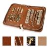 Bustards Nail Clipper Set Manicure Set Professional 11 in 1 Nail Clippers Set, Stainless Steel Manicure Kit with Luxurious PU Leather Case, Sharp Nail Care Kit for Men Fingernail Clipper view 2