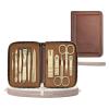 Bustards Nail Clipper Set 11 Piece Manicure Pedicure Set & Grooming Kit for Men and Women, Carbon Steel Gilded Tools, Portable Travel Case & Professional Nail Clippers Fingernail Clipper(Brown) view 1