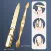 Bustards Nail Clipper Set 11 Piece Manicure Pedicure Set & Grooming Kit for Men and Women, Carbon Steel Gilded Tools, Portable Travel Case & Professional Nail Clippers Fingernail Clipper(Brown) view 4