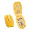 Bustards Nail Clipper Set 6Pcs Manicure Set for Women Girls, Nail Clippers Kit, Stainless Steel Nail Clipping Tools Portable Travel Grooming Kit with Stylish Leather Case Fingernail Clipper(Yellow) view 1