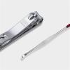Bustards Nail Clipper Set 2-Piece Nail Clipper Kit, Stainless Steel Toe and Fingernail Clipper Care Tools with Ear Pick for Men and Women, Portable Keychain Nail Clipper Set Fingernail Clipper(White) view 2