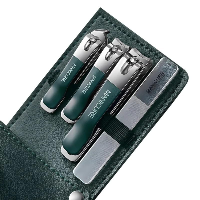 WANGHAI2024M Nail Clipper Set 4pcs Kit Pedicure Care Tools New Manicure Set Stainless Steel for Women Men Professional Nail Clippers Nail Grooming Tools