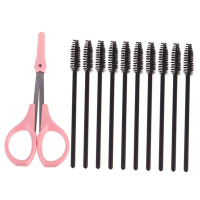 Gogogmee 11-Piece Eyelash Scissors Set Stainless Steel Eyebrow Trimming Tools Eyelash Spiral Comb Professional Beauty Kit for Makeup Enthusiasts