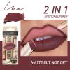 USHAS 2 in 1 Waterproof Lipstick Combo Set - Long Lasting Matte Lipstick Pen with Lip Liner - Makeup Kit (G5, Pack of 1) view 2