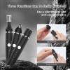 Erkot Nose Hair Trimmer for Men and Women, Eyebrow Trimmer, Electric Shaver Razor 3 in 1, Portable, Waterproof and Rechargeable for Ears, Face, Legs (Black) view 3