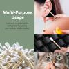 500 Count-Bamboo Double-Tipped Cotton Swabs, Organic & Biodegradable Ear Buds, Multipurpose for Hygiene, Beauty, and Home, Greenness Recyclable Packaging view 4