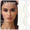 24 Sheets Glitter Freckle Tattoos, Gold Glitter Face Speckles Makeup Temporary Tattoos, Glitter Face Freckle Patches Makeup Accessories for Women and Girls view 1