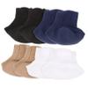 HAPINARY 4pairs Moisturizing Heel Repair Socks Breathable Gel Heel Protectors for Cracked Feet Toeless Design Soft Durable Material for Day Night Skin Tone Black Blue view 1