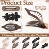 10 Pcs French Flat Hair Clips for Women - 3 Styles Non-slip Flat Claw Clips Matte Hair Claws for Thin Thick Hair view 2