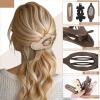 10 Pcs French Flat Hair Clips for Women - 3 Styles Non-slip Flat Claw Clips Matte Hair Claws for Thin Thick Hair view 4
