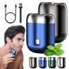 Cohbskj New Model Mini Dual-Head Electric Shaver, Mini Portable Electric Shaver, Mini Dual Head Electric Razor, USB Rechargeable Waterproof Electric Razor, Pocket Size (2 PCS-A) view 1
