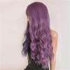 x3anggyt5 Wig for Women Purple Pink Long Wavy Synthetic Wig with Bangs Cosplay Hair Two Tone Ombre Wig For Women Heat Resistant Wig view 4