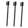 HAPINARY 3pcs Dual Sided Eyebrow Brush Comb Wooden Handle Hair Makeup Tool Lash Comb view 1