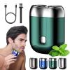 Cohbskj New Model Mini Dual-Head Electric Shaver, Mini Portable Electric Shaver, Mini Dual Head Electric Razor, USB Rechargeable Waterproof Electric Razor, Pocket Size (Green) view 1