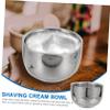 BIUDECO Stainless Steel Shaving Bowl Durable Barber Shaving Soap Cup for Creating Capacity Heat Insulation Mug for Men Needs view 3