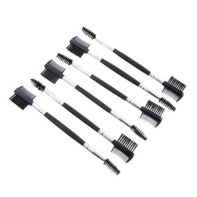 SOESFOUFU 12pcs Dual- Eyebrow Brush and Eyelash Comb for Grooming Brows and Lashes Non-skid Handle for Easy for Everyday Use and Sharing