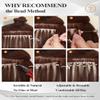 Invisible Hole Weft Human Hair Extensions No Tape In Hair Extensions Seamless Weft Extensions With Micro Beads Real Human Hair Ash Blonde 18/613 Reusable Microring Hair Extensions (35g 4Pcs,20 Inch) view 4