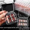 13 Pcs Clear Press On Nail Storage Box Container, False Nail Organizer Case Press On Nail Packaging Box Nail Display Case with Double Sided Tape for Nail Art Home Salon Nail Business Supplies view 4