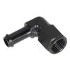 LABLT Black Hose Barb Fitting 90 Degree Female AN6 to 3/8 Swivel view 2