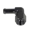 LABLT Black Hose Barb Fitting 90 Degree Female AN6 to 3/8 Swivel view 3