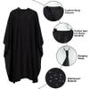 Barber Cape 63"x57" Hair Salon Capes Professional Hair Cutting Cape Black Waterproof Haircut Cape with Adjustable Snaps 5Pack view 3
