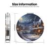 LZQPOEAS Christmas Village Makeup Mirror 2-Sided 1X/2X Magnification Compact Mirror Small Pocket Mirror for Purse Folding Portable Handheld Mirror Travel Makeup Mirror for Gift Round Shape view 3