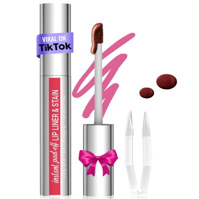 Lip Liner - Lip Liner Stain, Peel Off Lip Stain, Long Lasting Lip Stain Peel Off with Natural Finish, Easy to Use, Waterproof, Smudge-proof, Transfer-proof, Highly Pigmented Color, Mauve