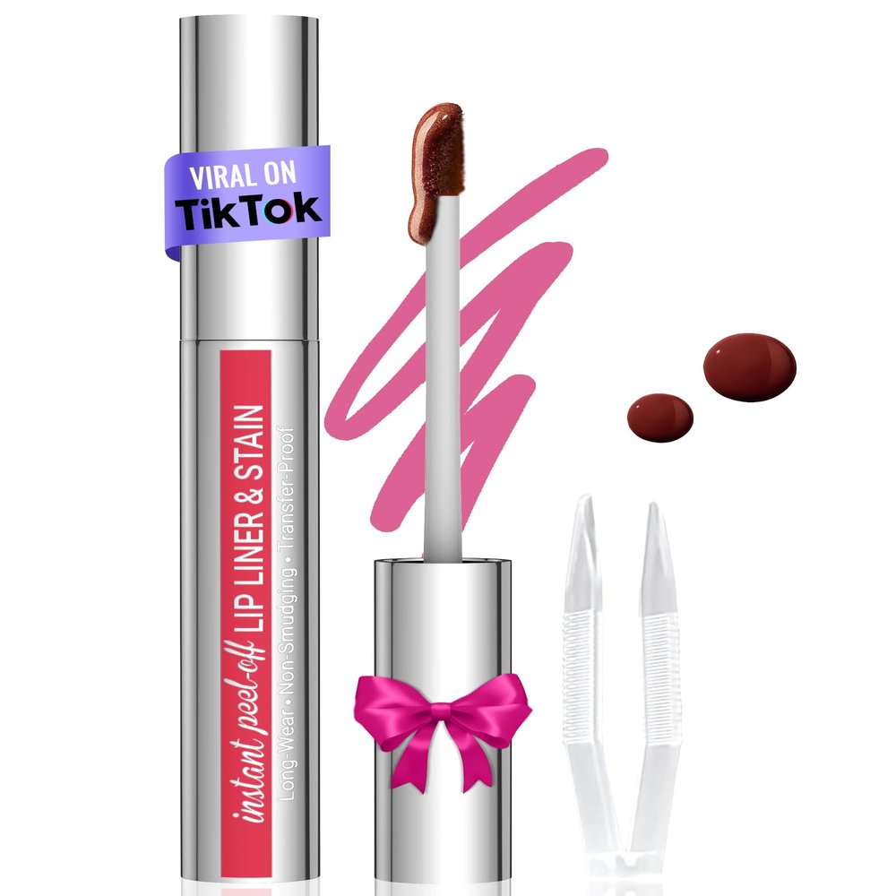 Lip Liner - Lip Liner Stain, Peel Off Lip Stain, Long Lasting Lip Stain Peel Off with Natural Finish, Easy to Use, Waterproof, Smudge-proof, Transfer-proof, Highly Pigmented Color, Mauve