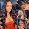 13x4 HD Lace Front Wig Glueless Pre Plucked 180 Density Body Wave Lace Frontal Wig for Black Women Natural Black Color 18Inch view 2