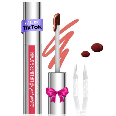 Lip Liner - Lip Liner Stain, Peel Off Lip Stain, Long Lasting Lip Stain Peel Off with Natural Finish, Easy to Use, Waterproof, Smudge-proof, Transfer-proof, Highly Pigmented Color, Cocoa
