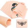 3mm Tattoo Fake Skin, 10 Pcs Pure Silicone Tattoos Practice Skin, Double Sides Real Thick Feeling Soft Skins, Tattooing Microblading Eyebrow Lip Practice or Display for Beginners view 1