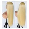 #613 Blonde Human Hair 360 Lace Wigs Silky Straight 180% Density Real 360 Lace Frontal Human Hair Blonde Wigs Pre Plucked with Baby Hair HD Transparent Lace Brazilian Hair Wigs For Woman 18Inch view 3