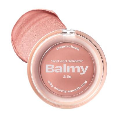 Balmy Cream Cheek | Lightweight Cloud-Touch Cheek Color | Buildable, Long-Wear Cream Blush with a Soft Matte Finish for Natural & Bold Looks | 2.5 g (No.0 Nudy Apricot)