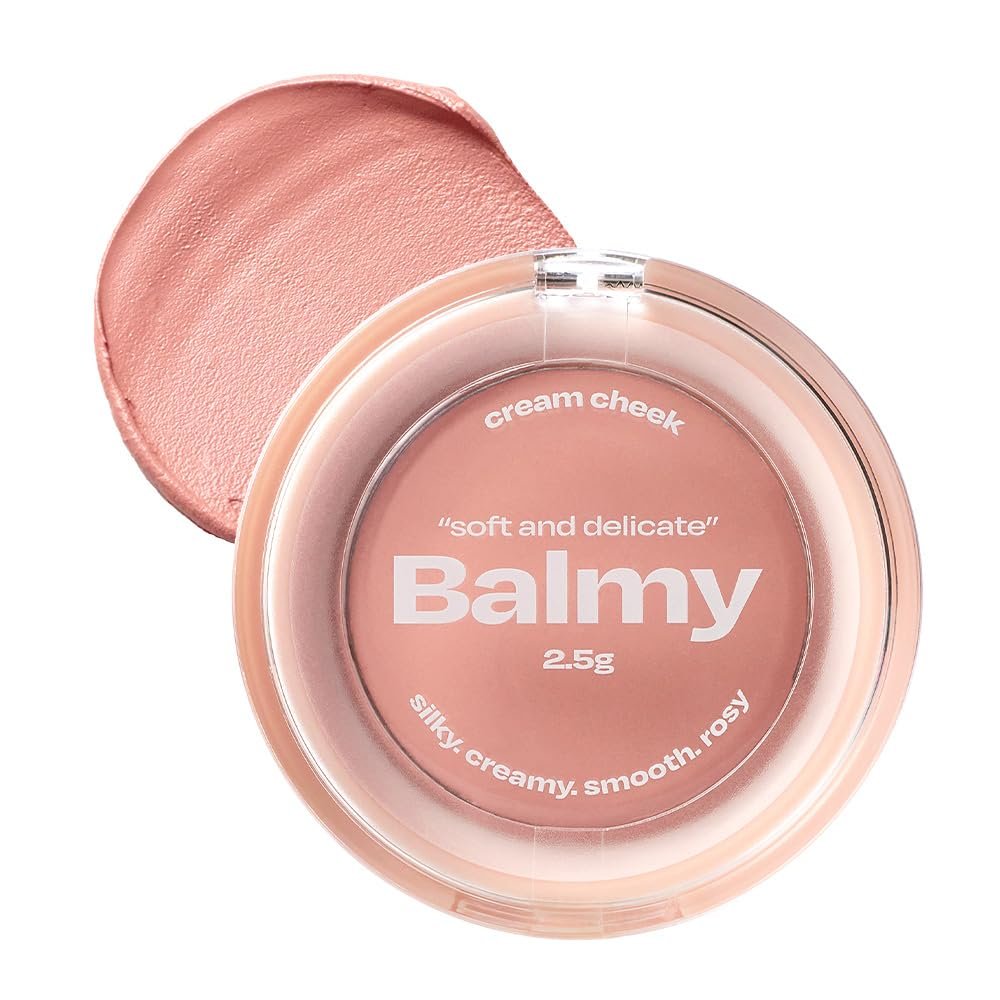 Balmy Cream Cheek | Lightweight Cloud-Touch Cheek Color | Buildable, Long-Wear Cream Blush with a Soft Matte Finish for Natural & Bold Looks | 2.5 g (No.0 Nudy Apricot)