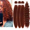 Reddish Brown Braiding Hair Pre stretched for Bob Boho Braids Pre stretched Boho Braiding Hair view 1