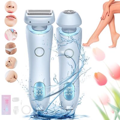 Razor for Women, Beauty Electric Razor, Electric Bikini Trimmer for Women,Goddess Shaver (Blue)
