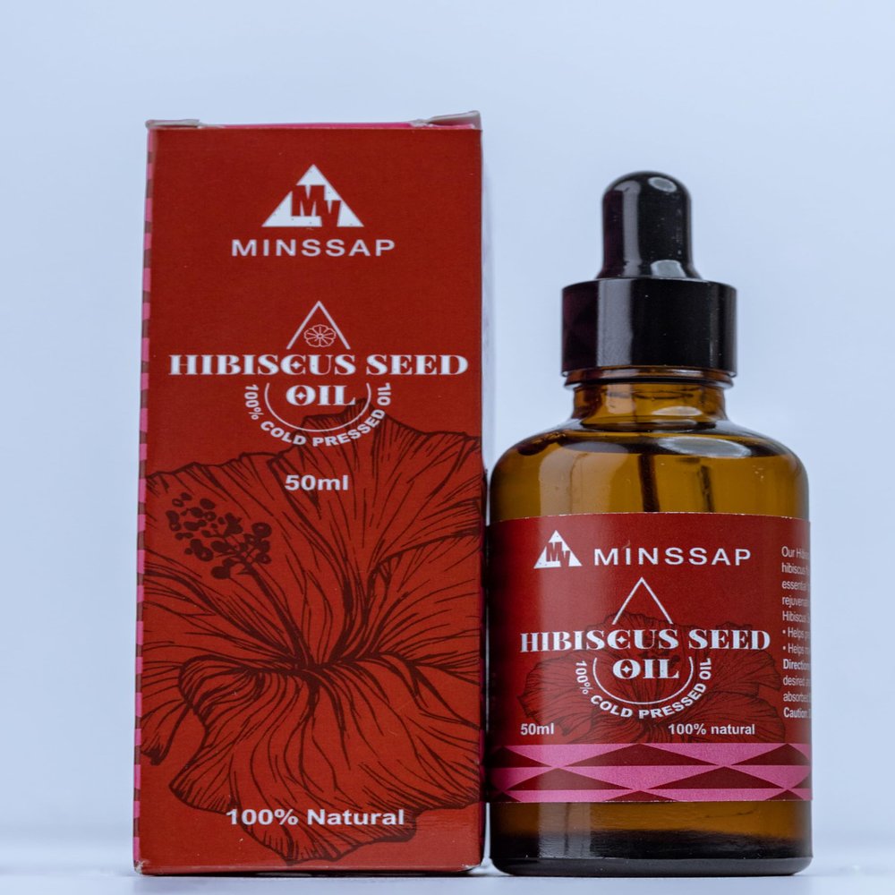 1.7 oz, Pure Hibiscus Oil - Natural Organic Cold Pressed Hibiscus Seed Oil for Skin, Hair, and Wellness