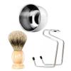 BIUDECO 2sets Men's Shaving Tool Kit Beard Care Accessories Beard Trimmer Catcher Bowl Rack Brush view 3