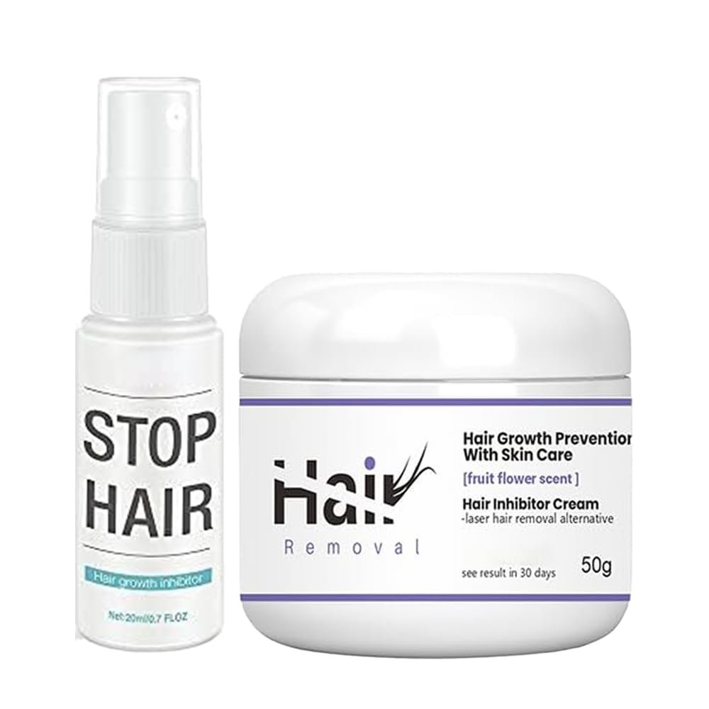 20ml Hair Growth Inhibitor Spray for Face, 50g Hair Inhibitor Cream