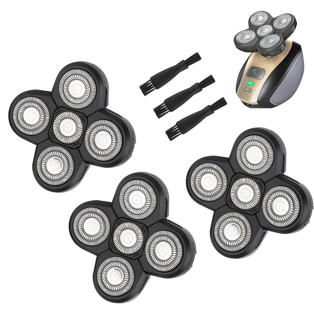 Freedom Universal 3 Pcs 5 Blades Replacement Heads Compatible with Freebird Freedom Bird Head Shaver Replacement Heads (3 Pcs 5 Blades)