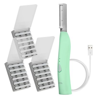 SPA SCIENCES - SIMA Patented Dermaplane Razor for Women Face  Painless 2-in-1 Facial Exfoliation & Peach Fuzz Hair Removal  Anti-Aging  3 Speeds  Rechargeable  19 Weeks Treatment