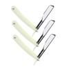 PLAFOPE Men's Manual Hair Shaver Set 6pc Barber Razor Beard Razor Blade Eyebrow Trimmer White Handle Vintage Style view 1