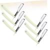 PLAFOPE Men's Manual Hair Shaver Set 6pc Barber Razor Beard Razor Blade Eyebrow Trimmer White Handle Vintage Style view 2