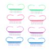 NOLITOY 8pcs Nail Cleat Shape Dust Cleaning Brushes for Manicure and Pedicure Compact Plastic Handles for Easy Use Essential Tools for Women and Girls view 1