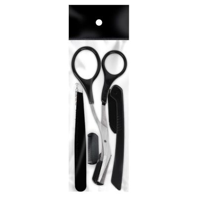 Women Eyebrow Trimmer - 3pcs/set Eyebrow Scissors With Comb, Eyebrow Comb Scissors | Professional Eyebrow Hair Remover, Non Slip Electric Eyebrow Trimmer, Portable Eye Brow Scissors For Women