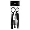 Women Eyebrow Trimmer - 3pcs/set Eyebrow Scissors With Comb, Eyebrow Comb Scissors | Professional Eyebrow Hair Remover, Non Slip Electric Eyebrow Trimmer, Portable Eye Brow Scissors For Women view 1