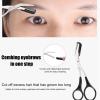 Women Eyebrow Trimmer - 3pcs/set Eyebrow Scissors With Comb, Eyebrow Comb Scissors | Professional Eyebrow Hair Remover, Non Slip Electric Eyebrow Trimmer, Portable Eye Brow Scissors For Women view 4