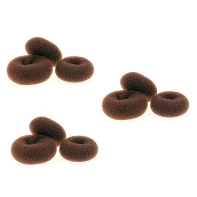 VINTORKY 9pcs Hair Ring Bun Maker Non-slip No Odor Hair Donut for Women Stylish Bun Maker Dance Recital
