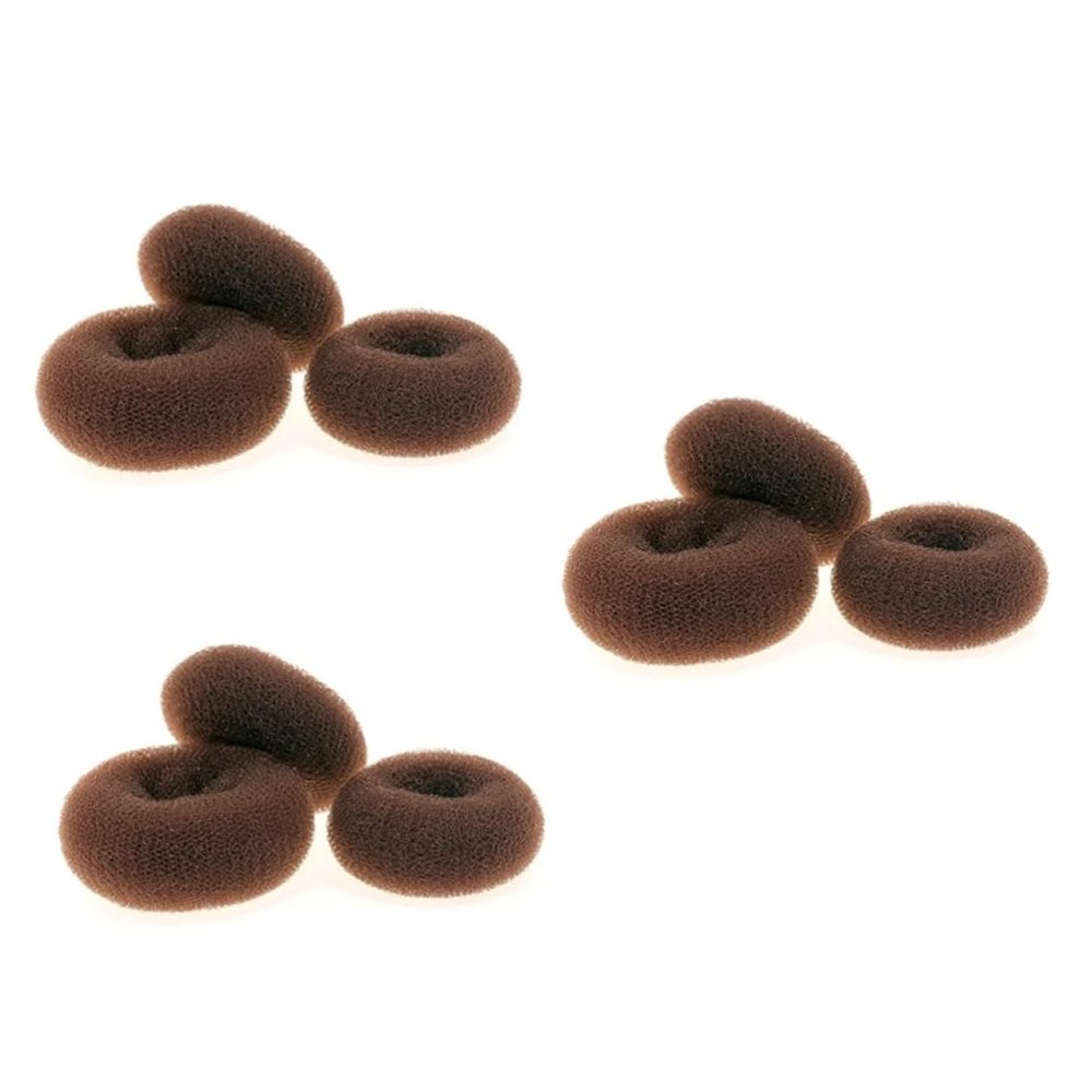 VINTORKY 9pcs Hair Ring Bun Maker Non-slip No Odor Hair Donut for Women Stylish Bun Maker Dance Recital