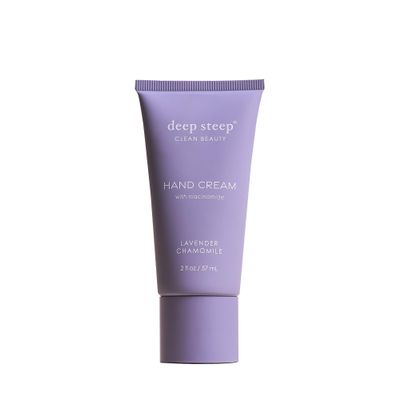 Deep Steep Hand Cream, Lavender Chamomile, 2 oz Moisturizing Lotion with Coconut Oil, Shea Butter, Aloe Vera, Argan Oil, Glycerin, Olive & Sunflower Oil Vegan, Clean Beauty, Soft Hands